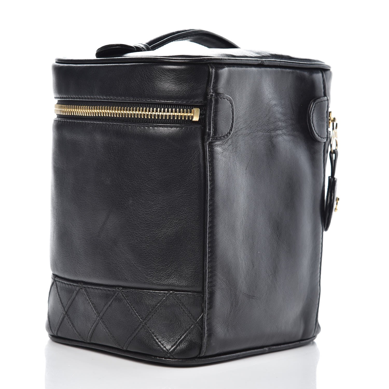 Chanel Lambskin Vanity Cosmetic Case Black 3 of 13