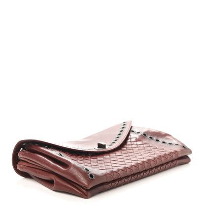 Bottega Veneta Nappa Intrecciato Grommet Flap Clutch Brique 4 of 11