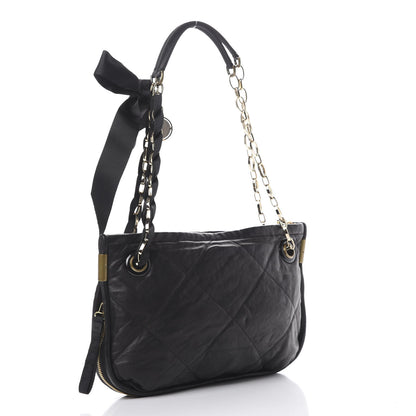 Lanvin Lambskin Quilted Medium Amalia Shoulder Bag Black 2 of 9