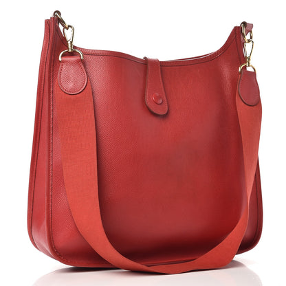 Hermes Courchevel Evelyne GM Rouge Vif 3 of 15