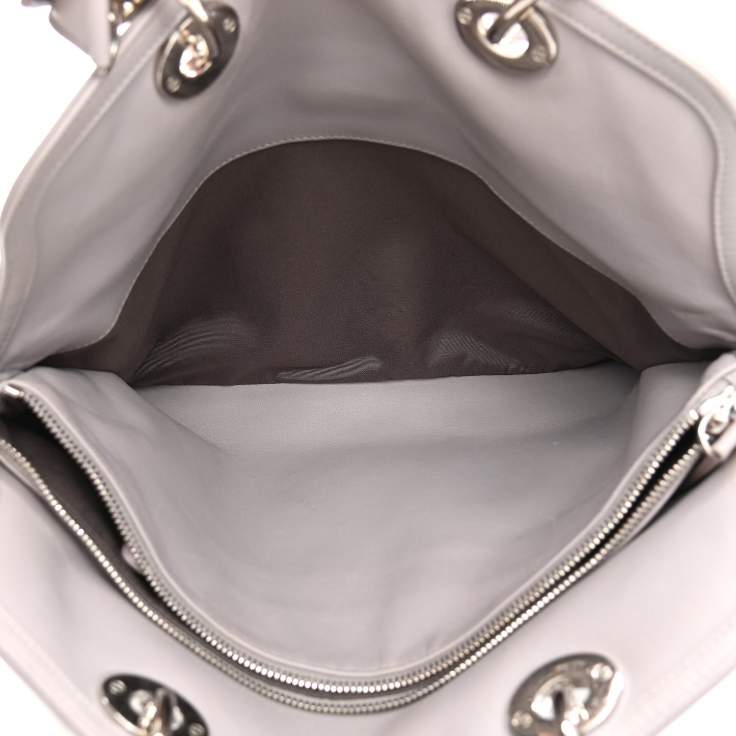 Lambskin Cannage Medium Granville Tote Grey