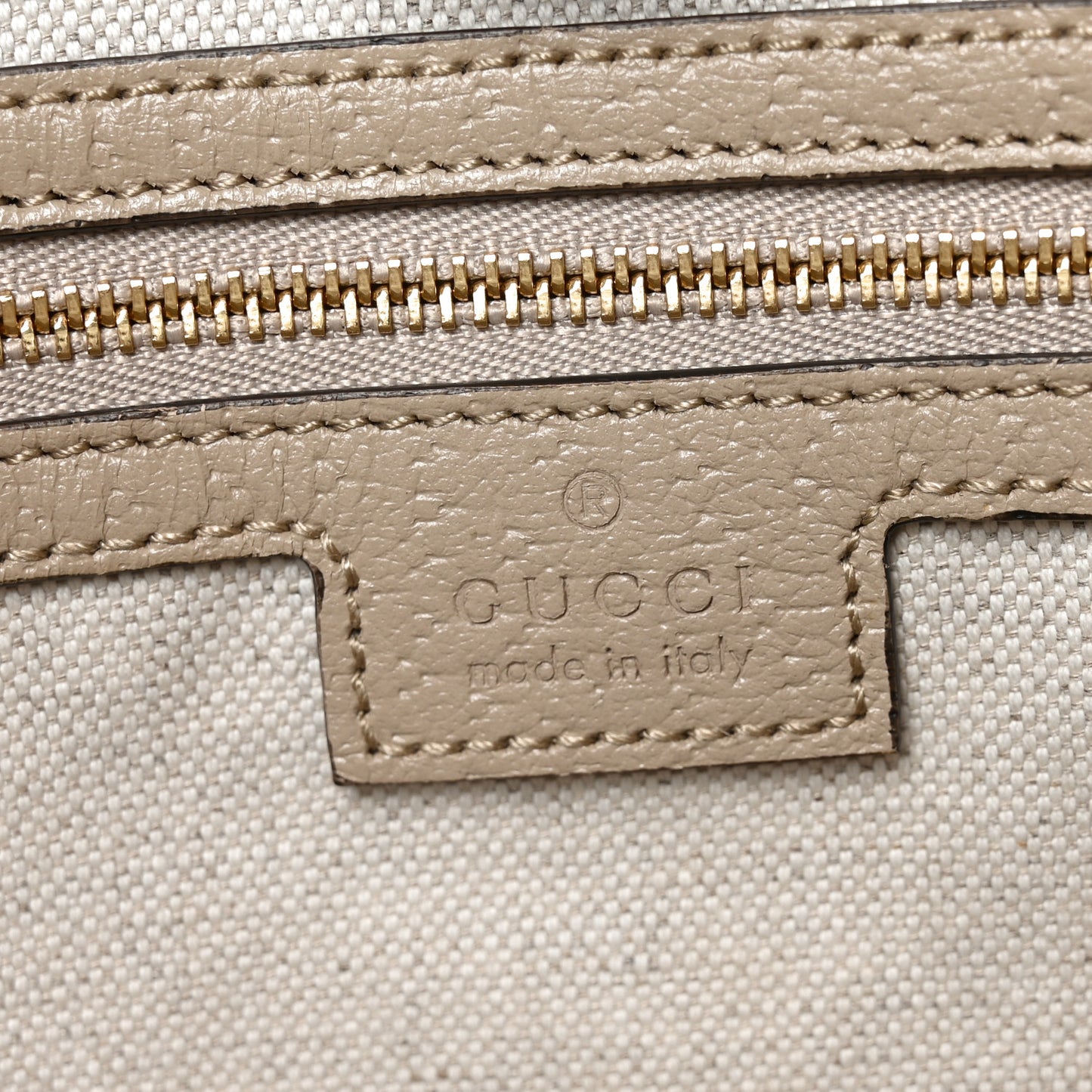 GG Supreme Monogram Textured Dollar Calfskin Web Large Ophidia Shopping Tote Beige Mystic White Oatmeal