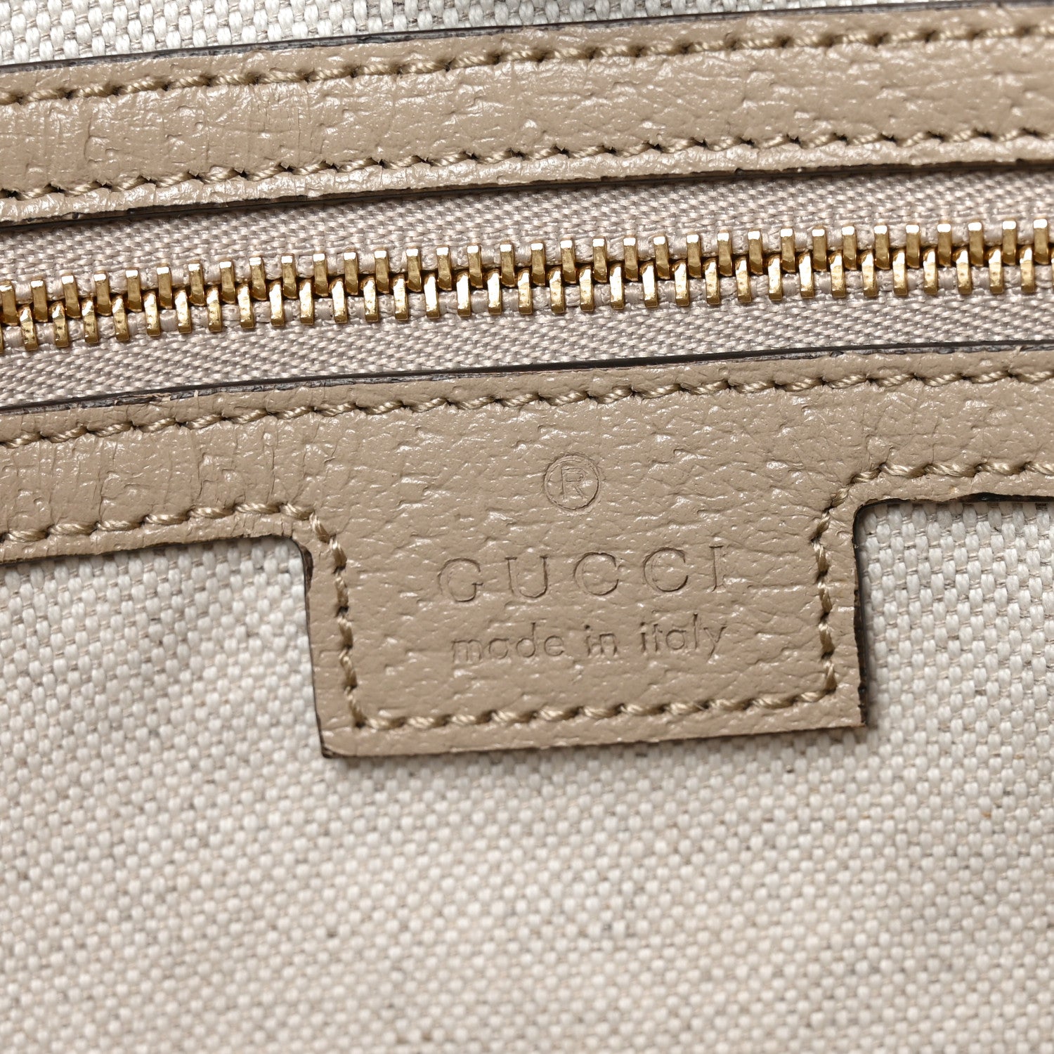 Gucci GG Supreme Monogram Textured Dollar Calfskin Web Large Ophidia Shopping Tote Beige Mystic White Oatmeal 6 of 10
