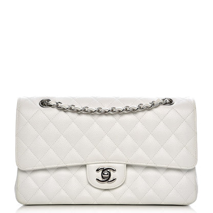 Chanel Caviar Quilted Medium Double Flap White 1 of 12
