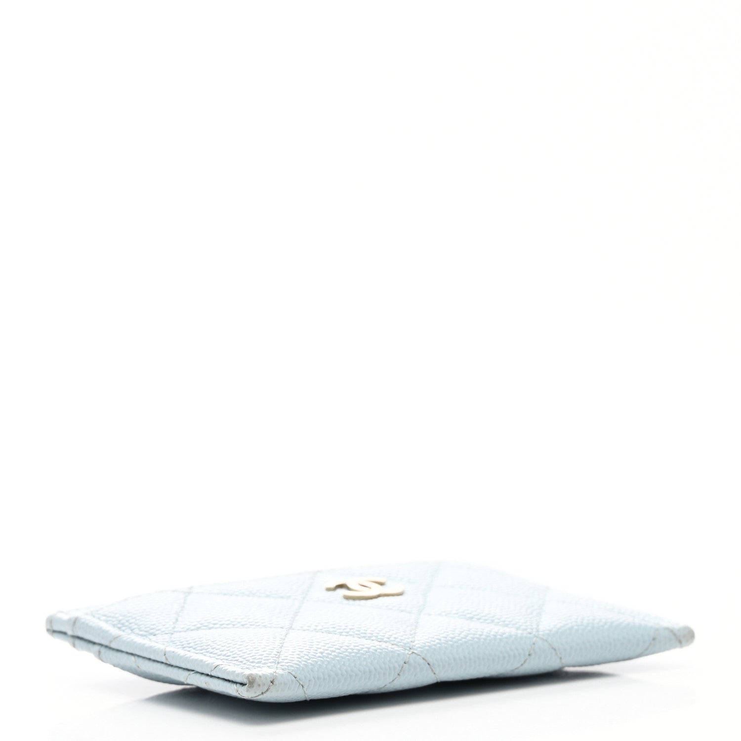 Chanel Caviar Quilted Card Holder Light Blue 4 of 8