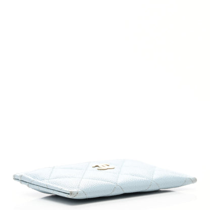 Chanel Caviar Quilted Card Holder Light Blue 4 of 8