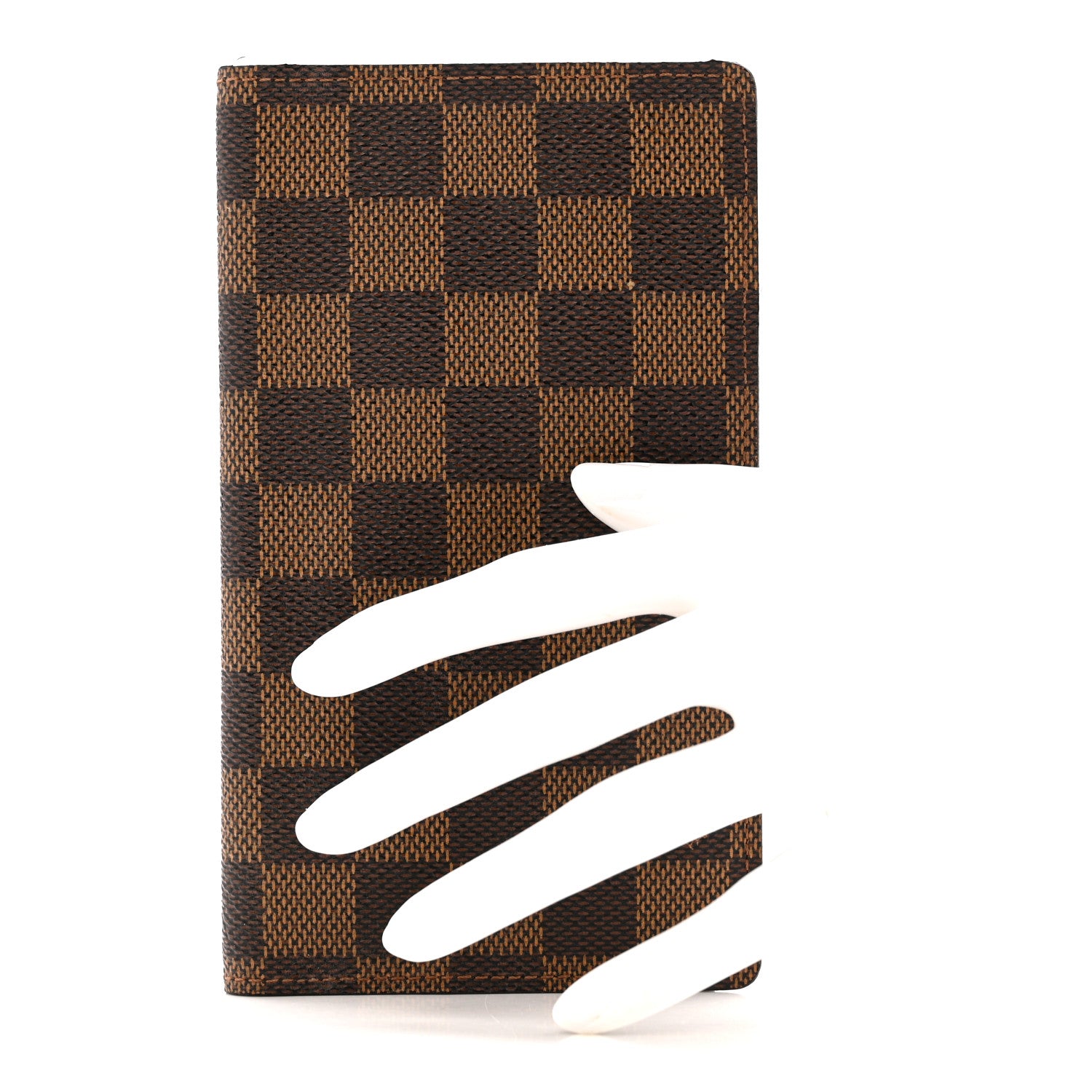 Louis Vuitton Damier Ebene Checkbook Cover Wallet 2 of 9