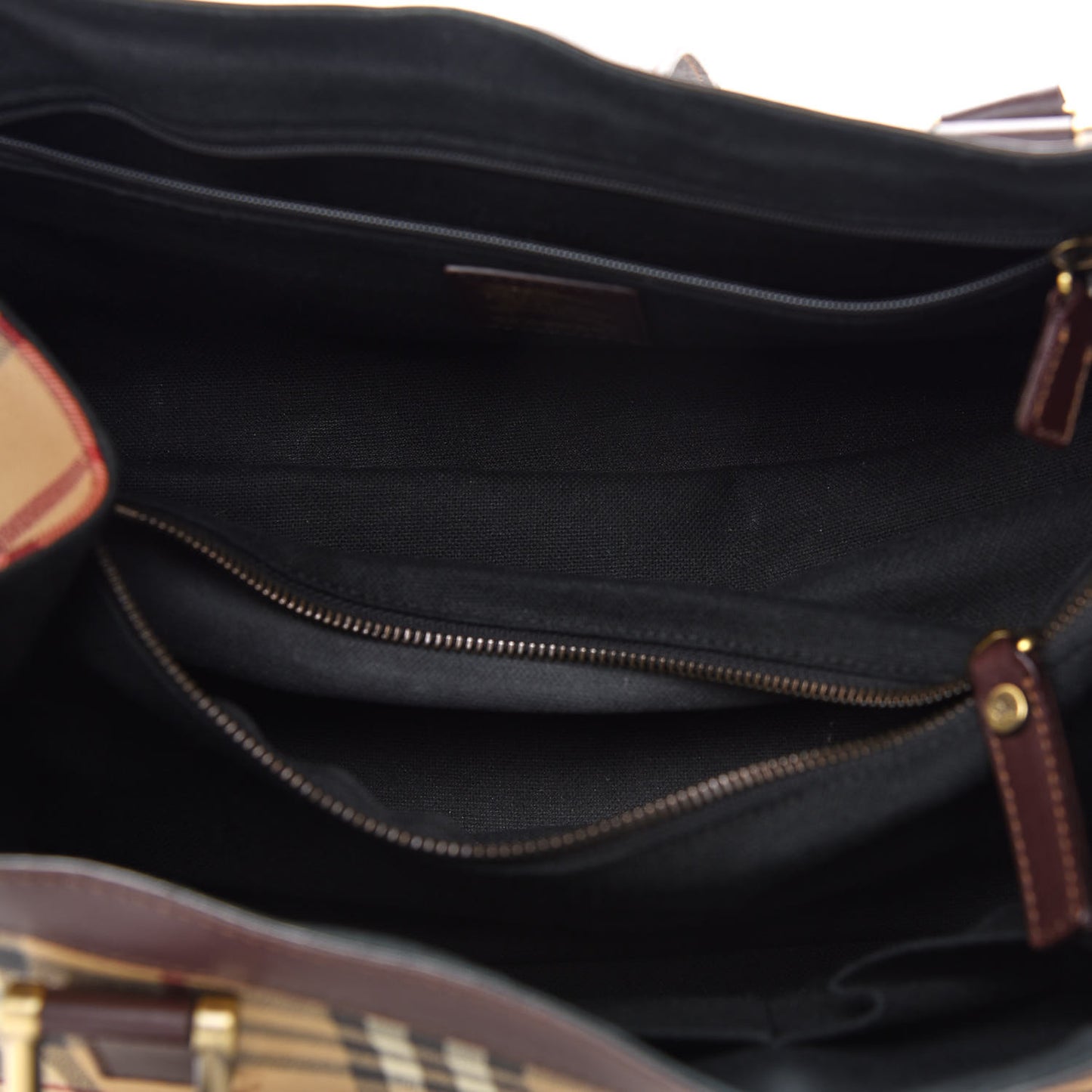 Haymarket Check Satchel Dark Tan