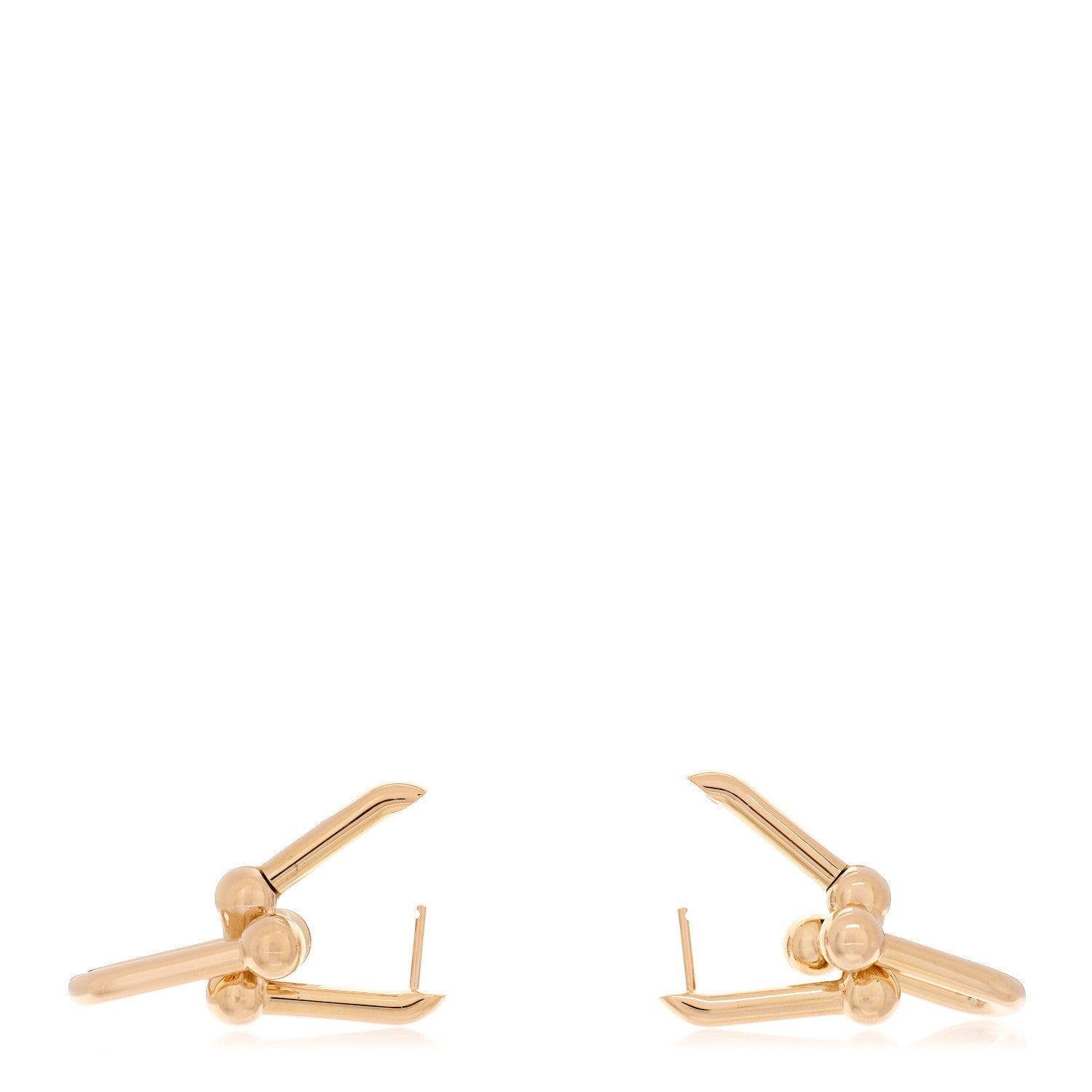 Tiffany 18K Rose Gold Large HardWear Link Earrings 3 of 5