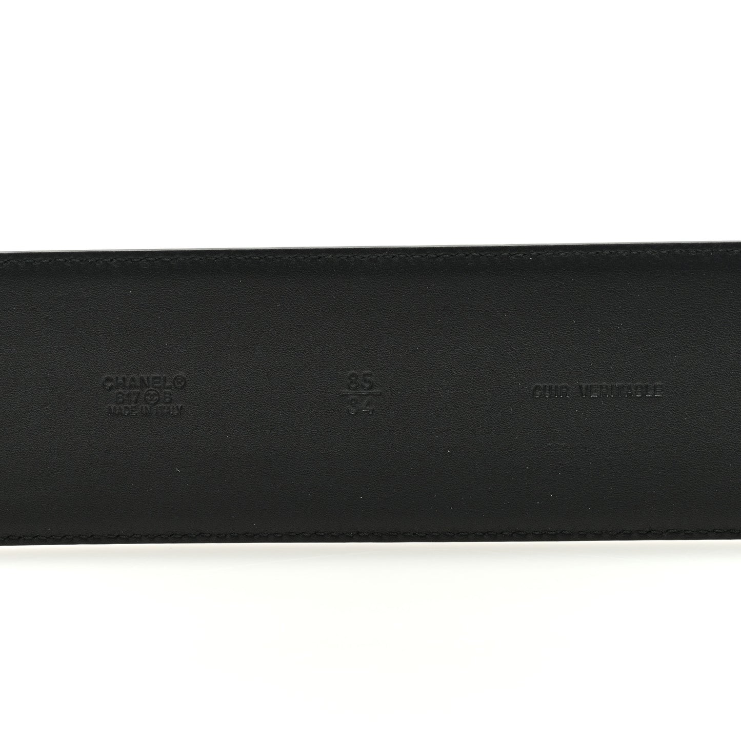 Calfskin Resin Gabrielle CC Logo Belt 85 34 Black