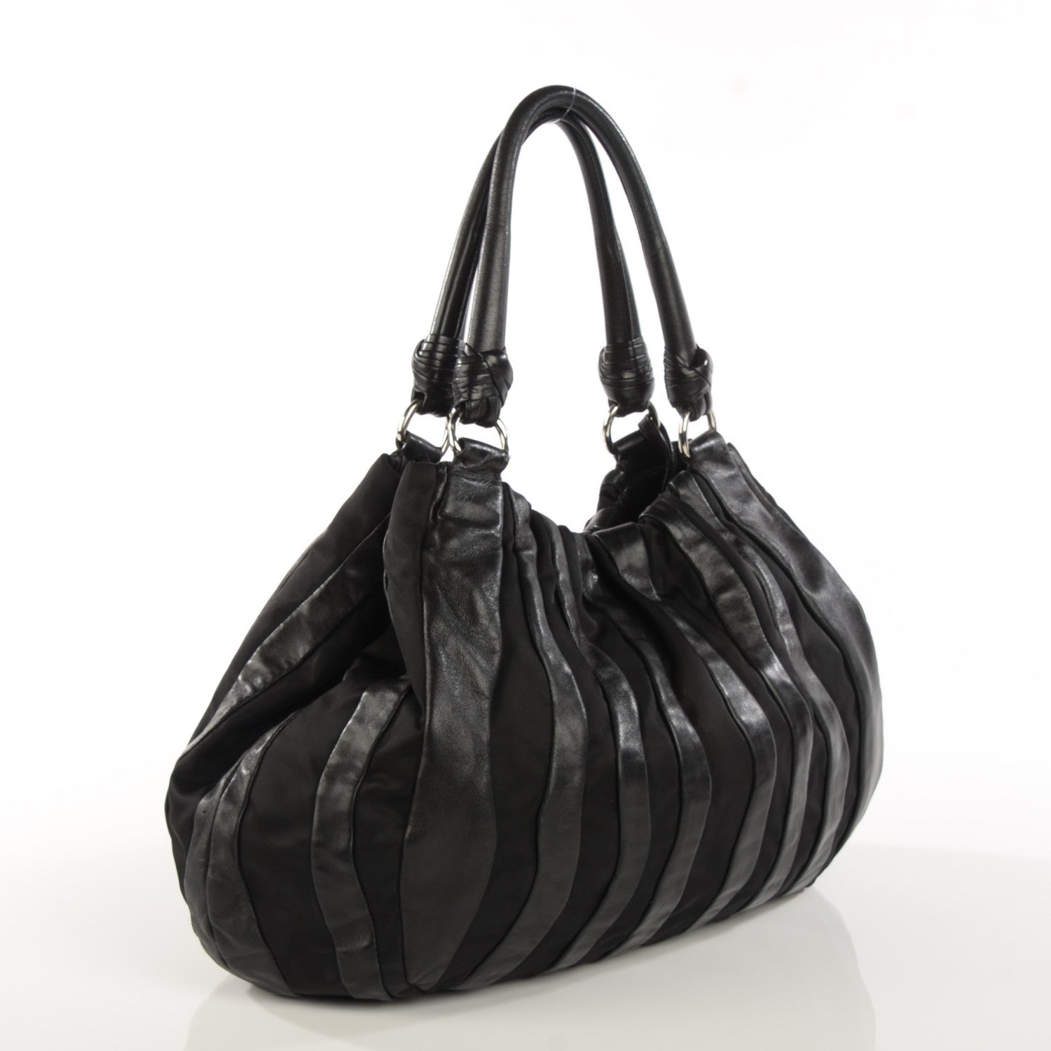 Prada Tessuto Soft Calf Tote Nero Black 3 of 10