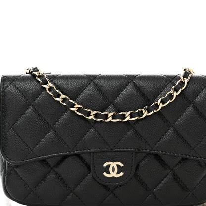 Chanel Caviar Quilted Flap Phone Holder With Chain Black 10 of 13