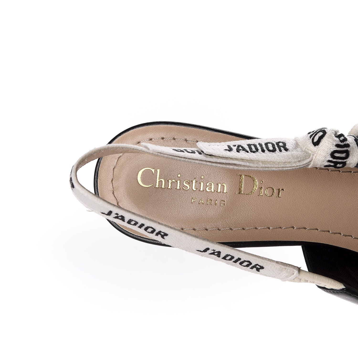 Christian Dior Lambskin Ribbon J'Adior Slingback 65mm Pumps 37 Black 7 of 10