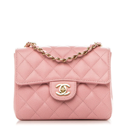 Chanel Caviar Quilted Mini Square Flap Pink 1 of 7