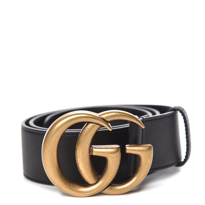 Gucci Calfskin Double G 40mm Belt 75 30 Black 1 of 6