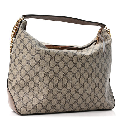 Gucci GG Supreme Monogram Large Linea A Hobo Light Brown 5 of 19