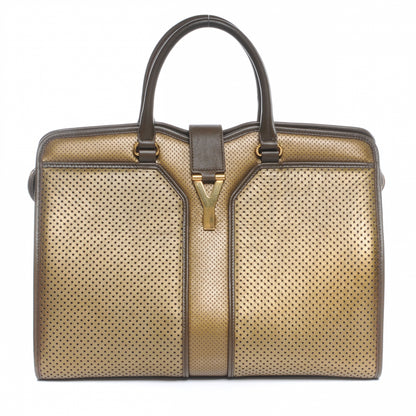Saint Laurent Perforated Leather Large Cabas Chyc Metallic Bronze 1 of 8