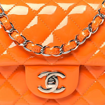 Chanel Patent Quilted Mini Rectangular Flap Orange 8 of 13