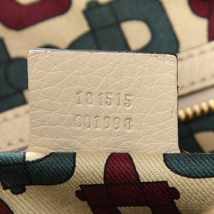 Gucci Pebbled Calfskin Guccissima Trim Medium Signoria Hobo Off White 7 of 11