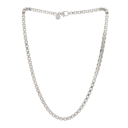 Tiffany Sterling Silver 4mm Venetian Link Necklace 2 of 3