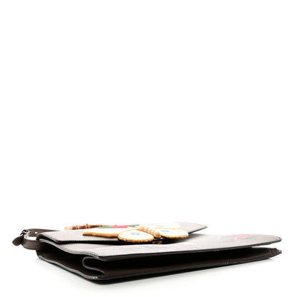 Gucci Calfskin Bamboo Web Falena Moth Top Handle Bag Brown 4 of 12