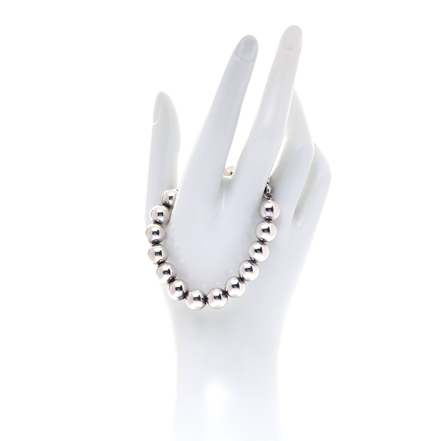 Tiffany Sterling Silver 10mm HardWear Ball Bracelet 2 of 4