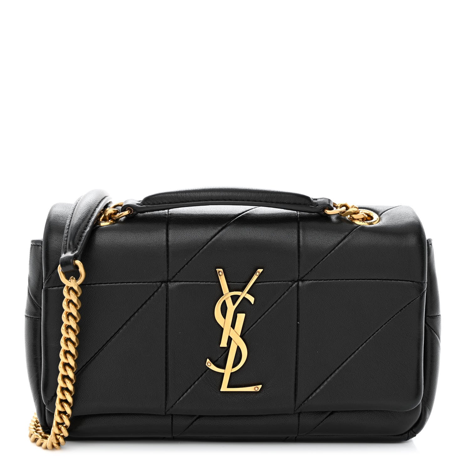 Saint Laurent Lambskin Patchwork Monogram Small Jamie Black 1 of 11