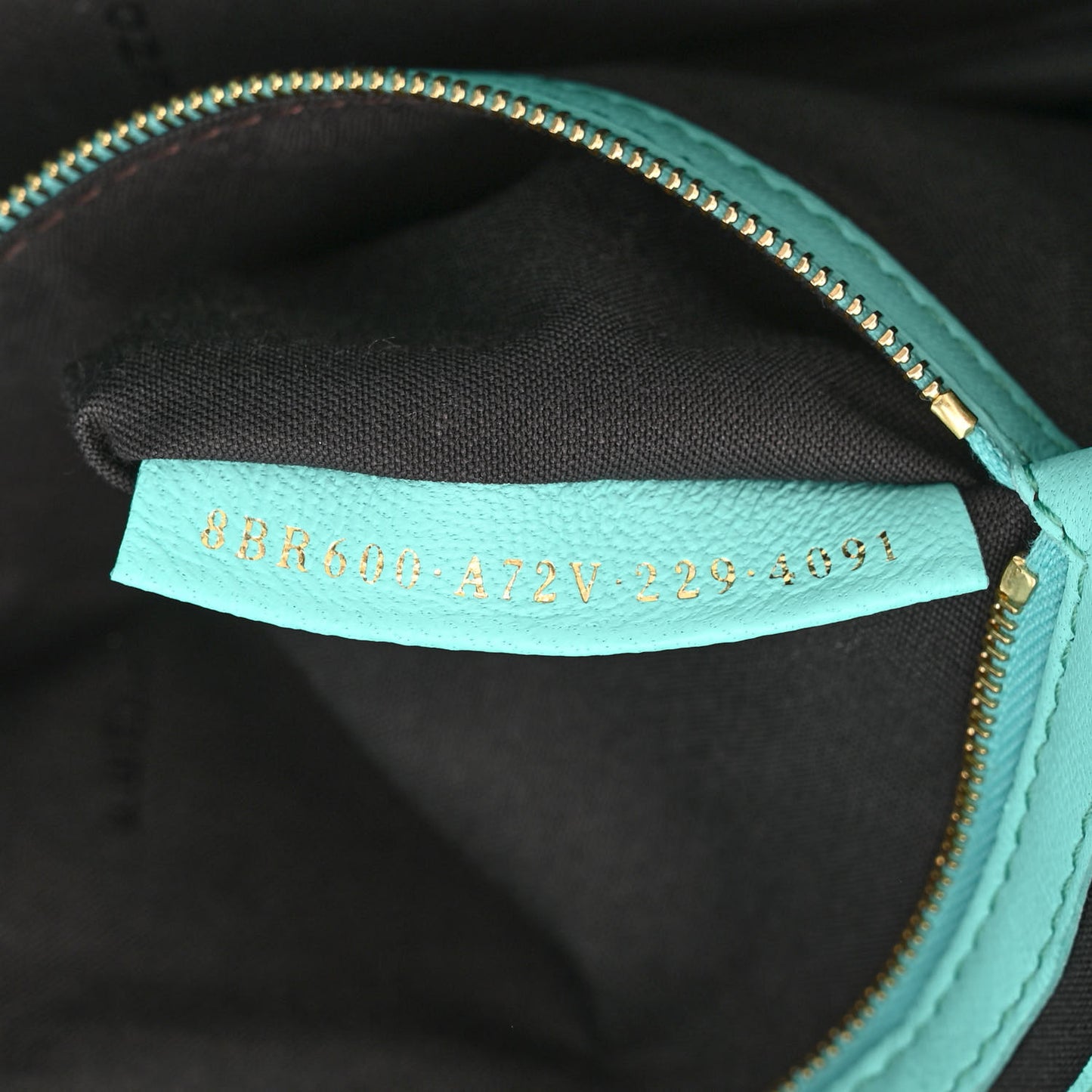 Nappa FF 1974 Embossed Baguette Spring Turquoise