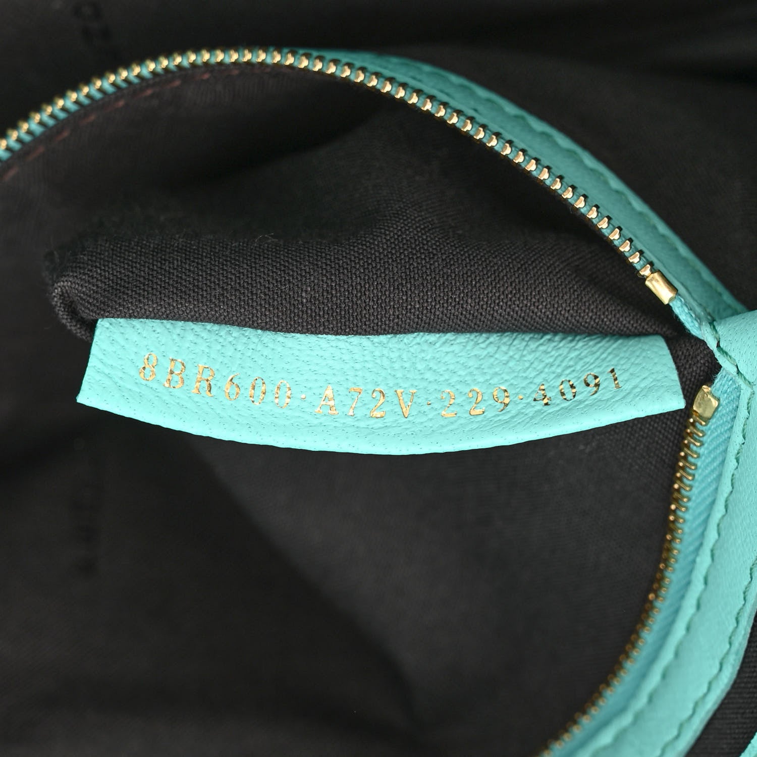Fendi Nappa FF 1974 Embossed Baguette Spring Turquoise 7 of 10