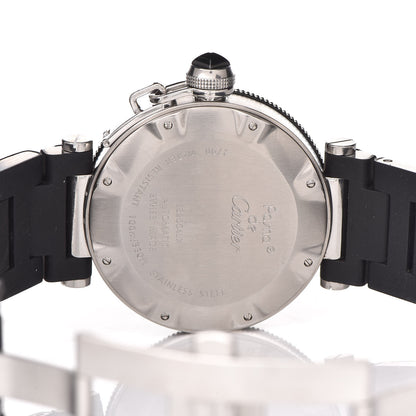 Cartier Stainless Steel Rubber 40mm Pasha C Seatimer Automatic Watch Black 5 of 7