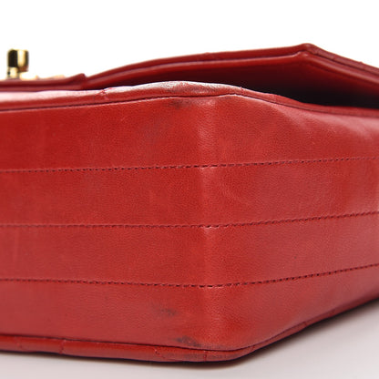 Chanel Lambskin Quilted Medium Single Flap Red 11 of 14