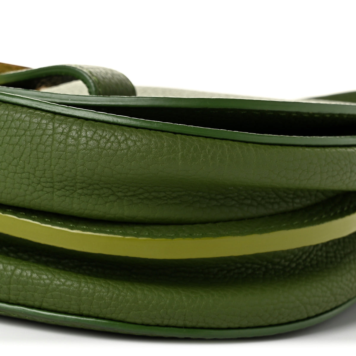 Delvaux Crispy Calfskin Mini Le Mutin Saddle Bag Green 11 of 11