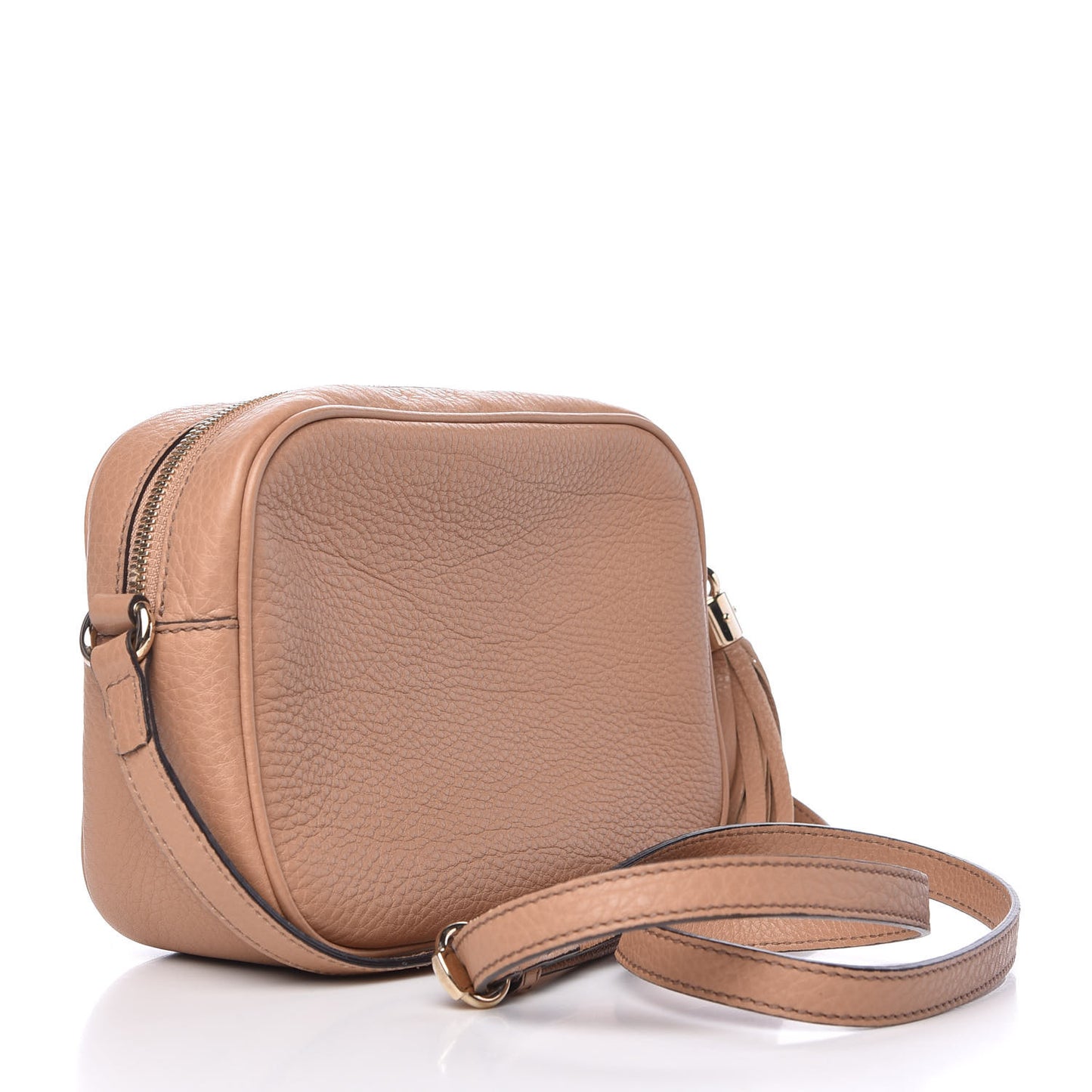 Pebbled Calfskin Small Soho Disco Bag Camelia