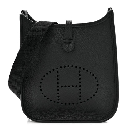 Hermes Taurillon Clemence Evelyne TPM Black 1 of 11