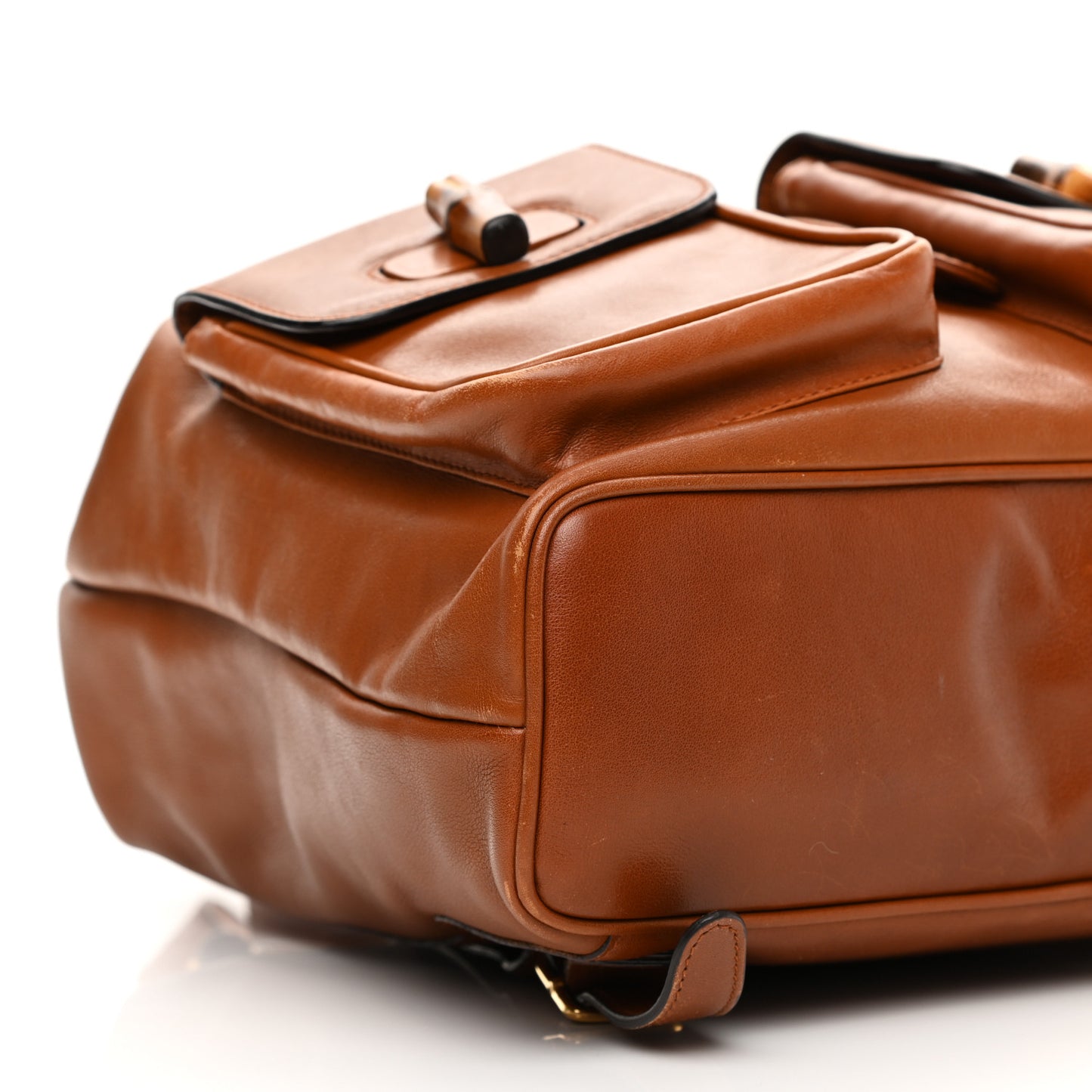 Calfskin Bamboo Backpack Brown