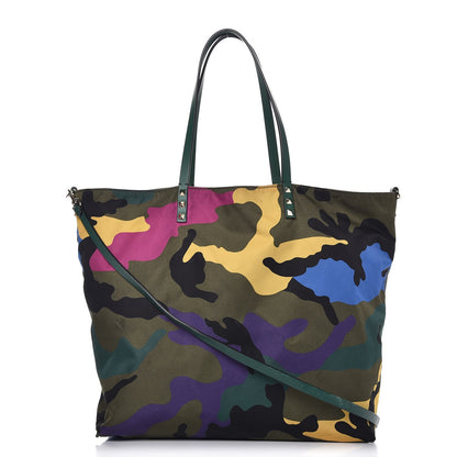 Valentino Garavani Canvas Camouflage Rockstud Reversible Tote Multicolor 1 of 20