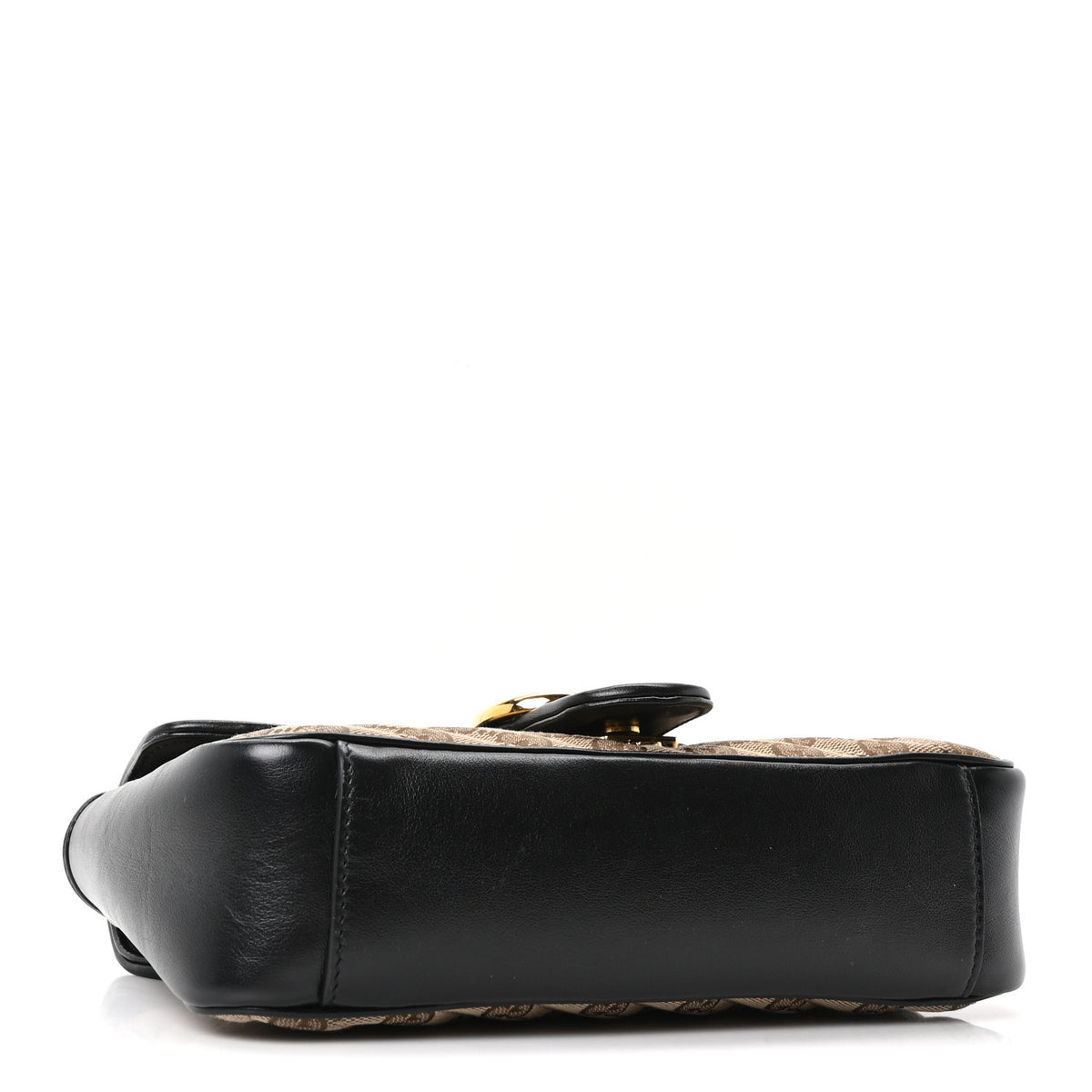 Monogram Matelasse Diagonal Small GG Marmont Shoulder Bag Beige Black