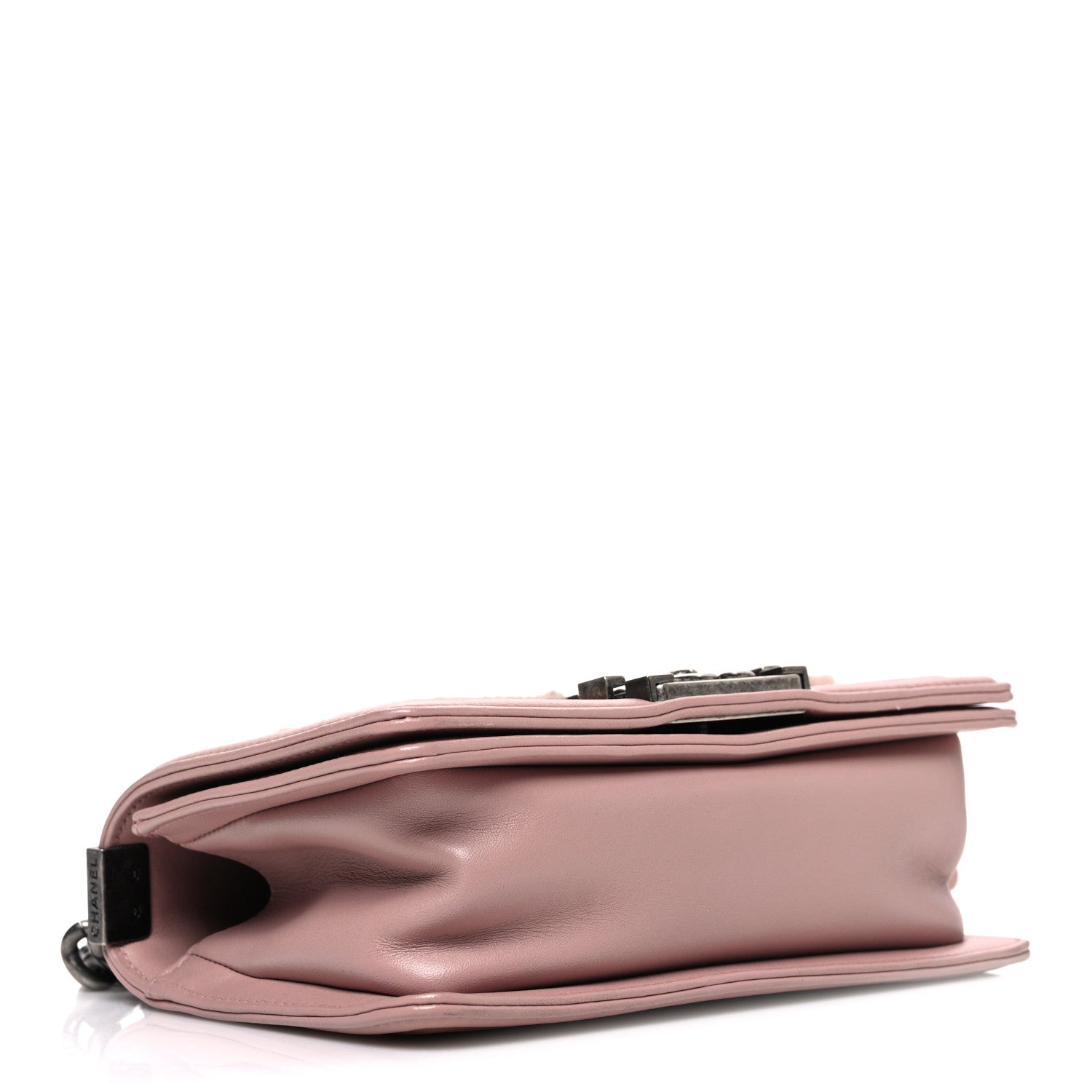 Chanel Fur Calfskin Small Boy Flap Pink 4 of 10