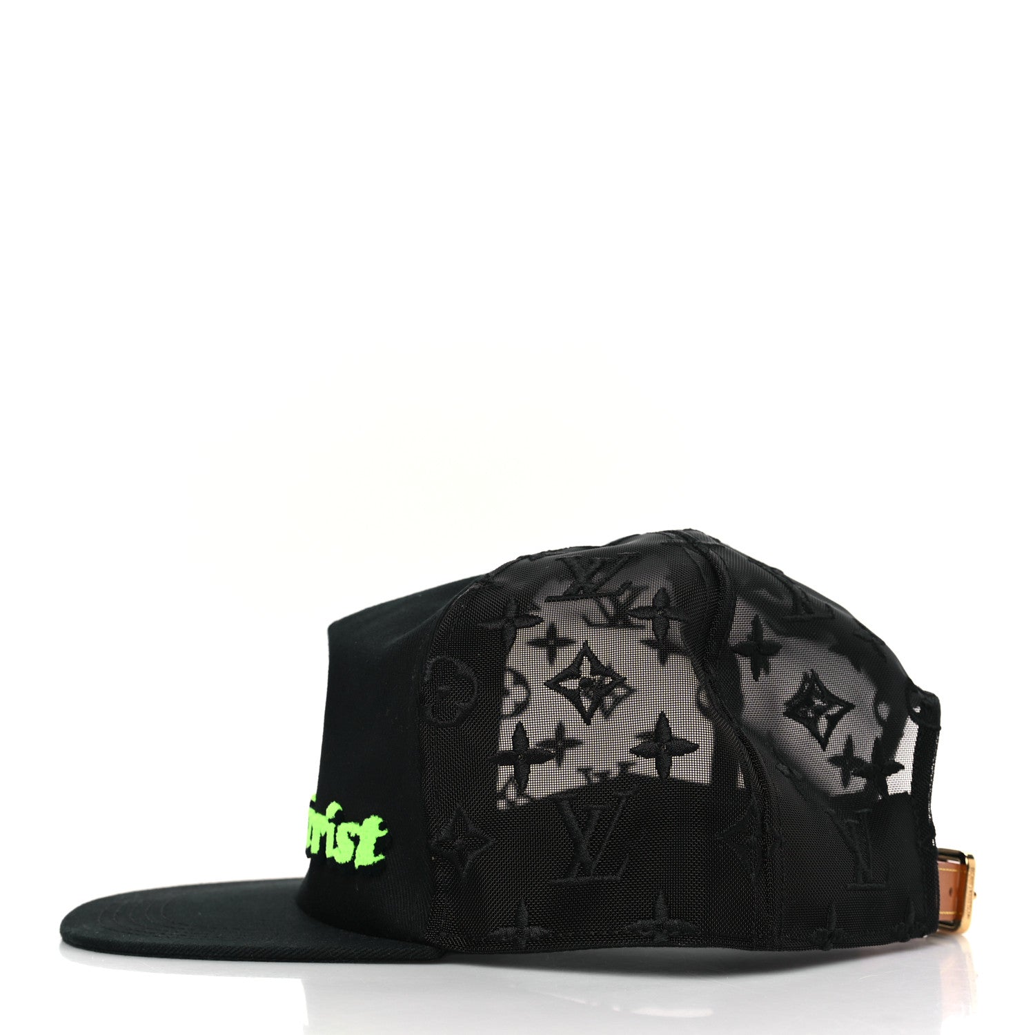 Louis Vuitton Monogram Mesh Cotton Tourist Cap 60 Black 3 of 7