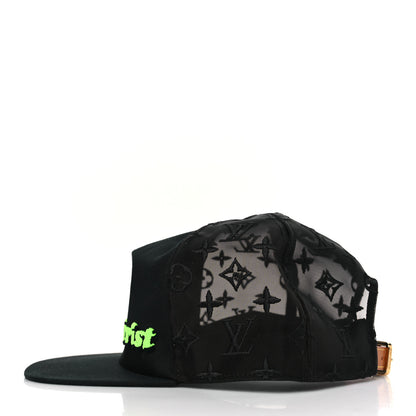 Louis Vuitton Monogram Mesh Cotton Tourist Cap 60 Black 3 of 7