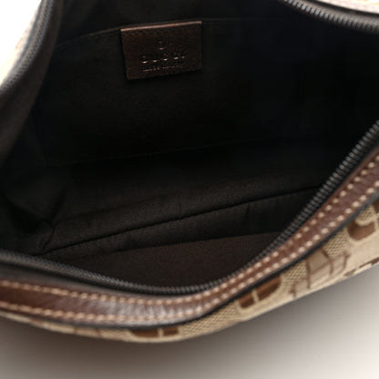 Gucci Canvas Horsebit Print Medium Pop Hobo Dark Brown 5 of 9