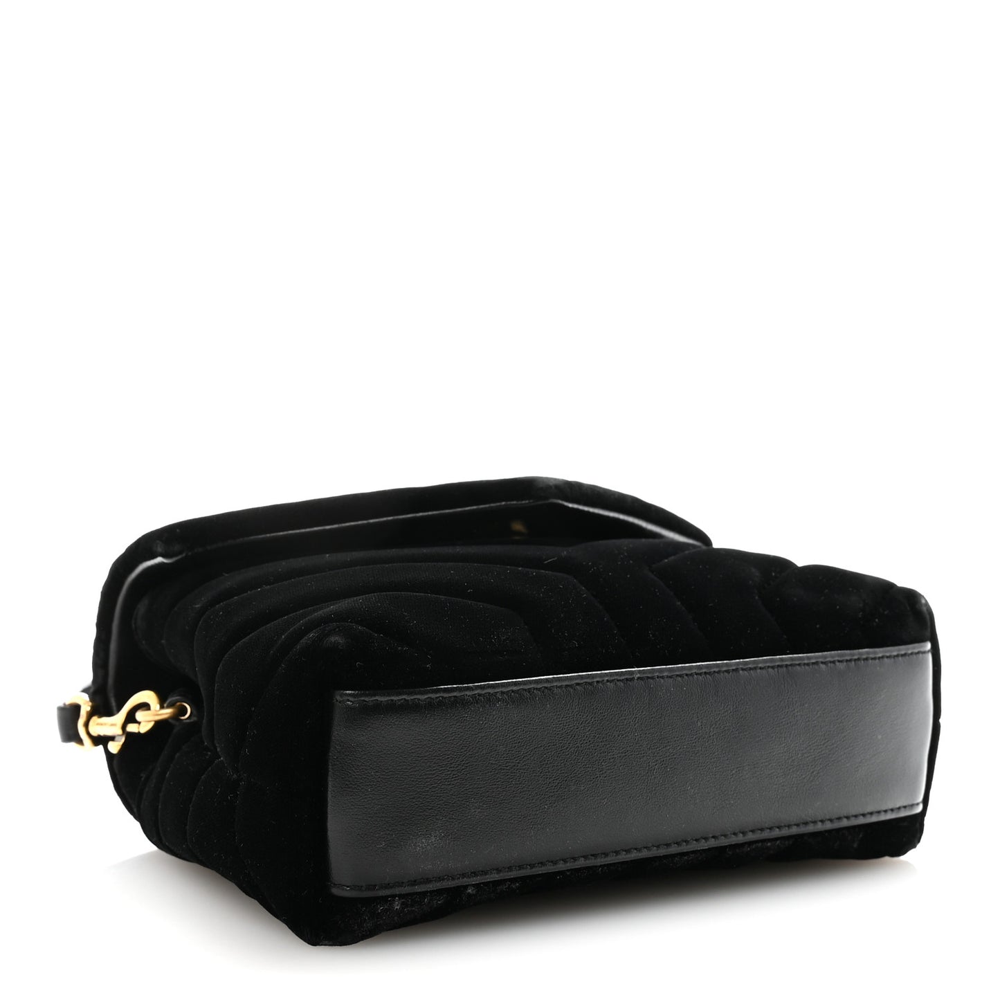 Velvet Y Quilted Monogram Toy Loulou Chain Satchel French Black
