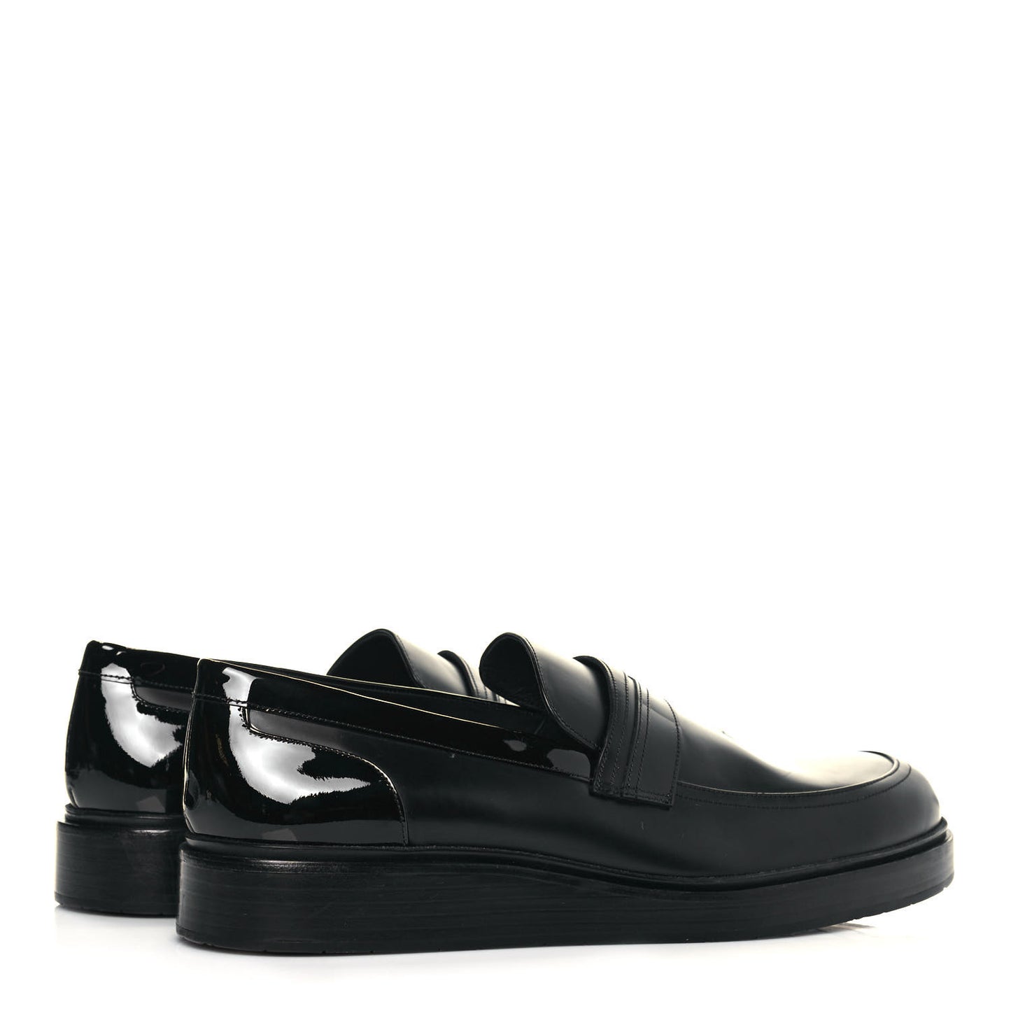 Calfskin Patent Mens Darblay Loafers 45 Black