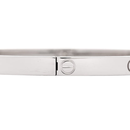 Cartier 18K White Gold Small LOVE Bracelet 17 5 of 8