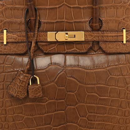 Hermes Matte Alligator Birkin 35 Alezan 8 of 13