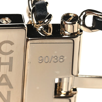 Chanel Calfskin Lambskin Metal Chain Reversible Belt 90 36 Black Burgundy 5 of 8