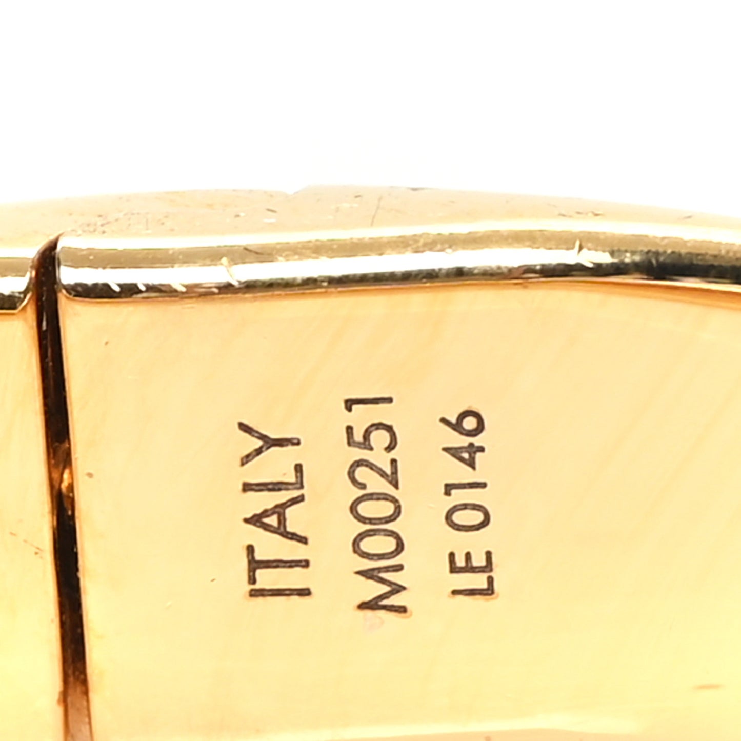 Brass Monogram Nanogram Cuff S Gold