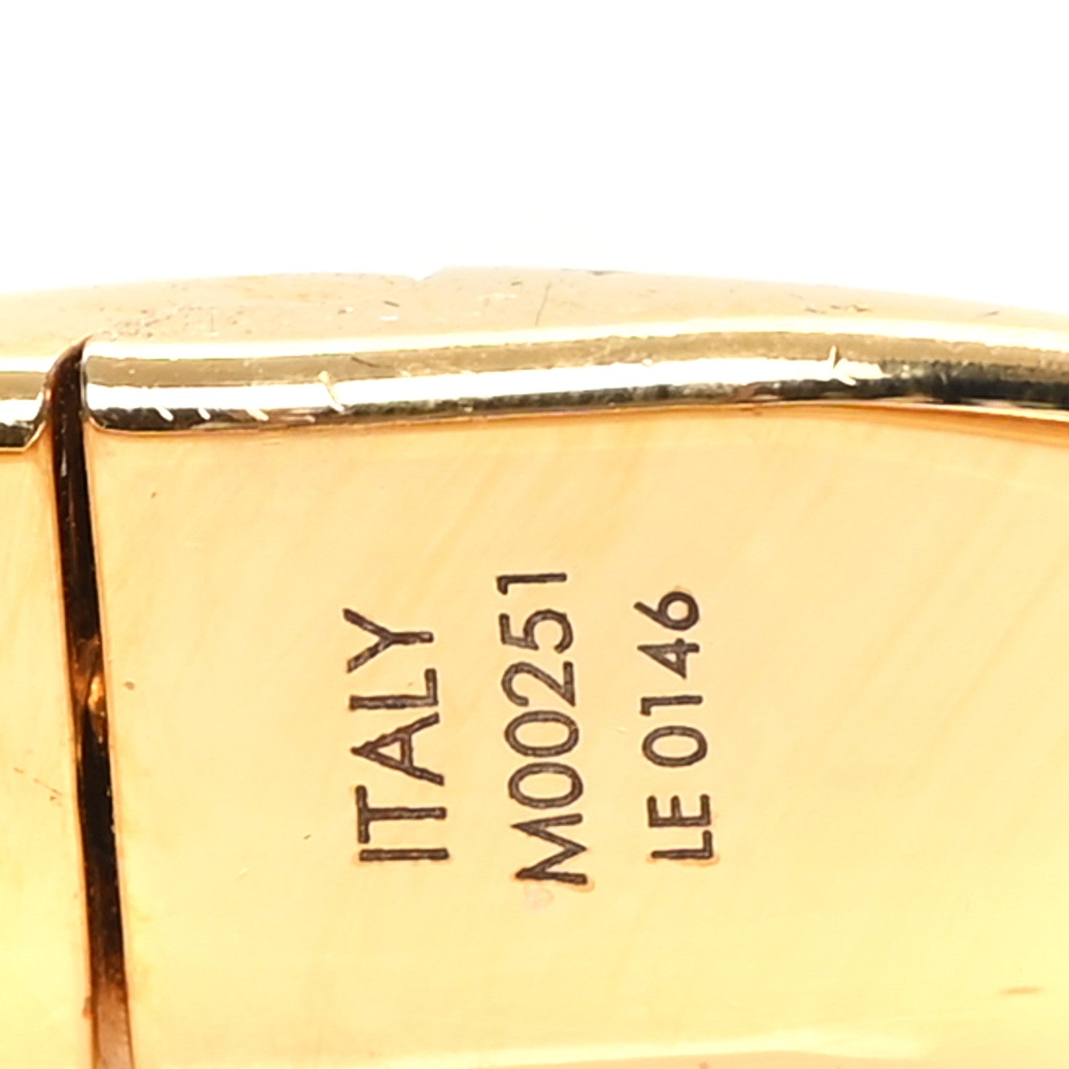 Louis Vuitton Brass Monogram Nanogram Cuff S Gold 5 of 6
