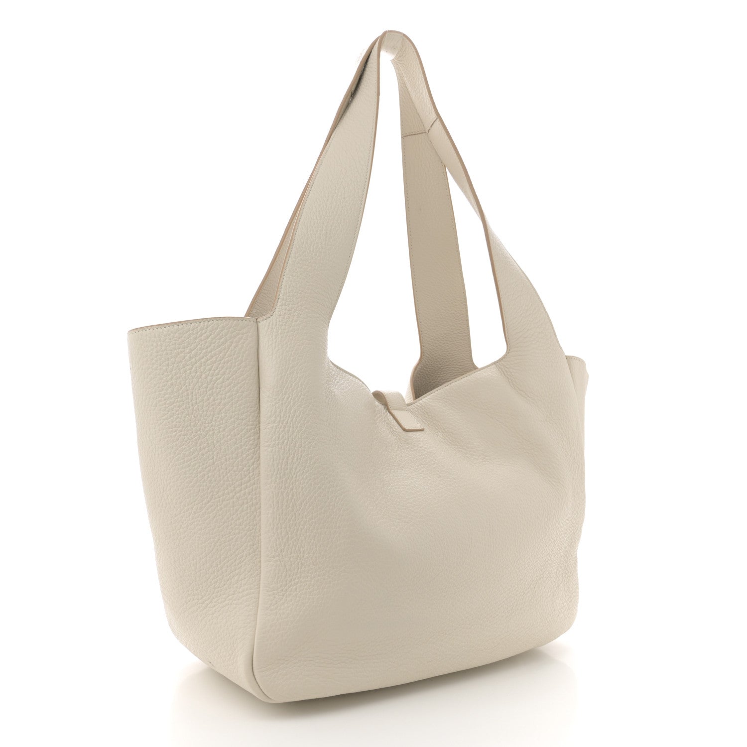 Saint Laurent Grained Deerskin Bea Tote Blanc Vintage 3 of 11