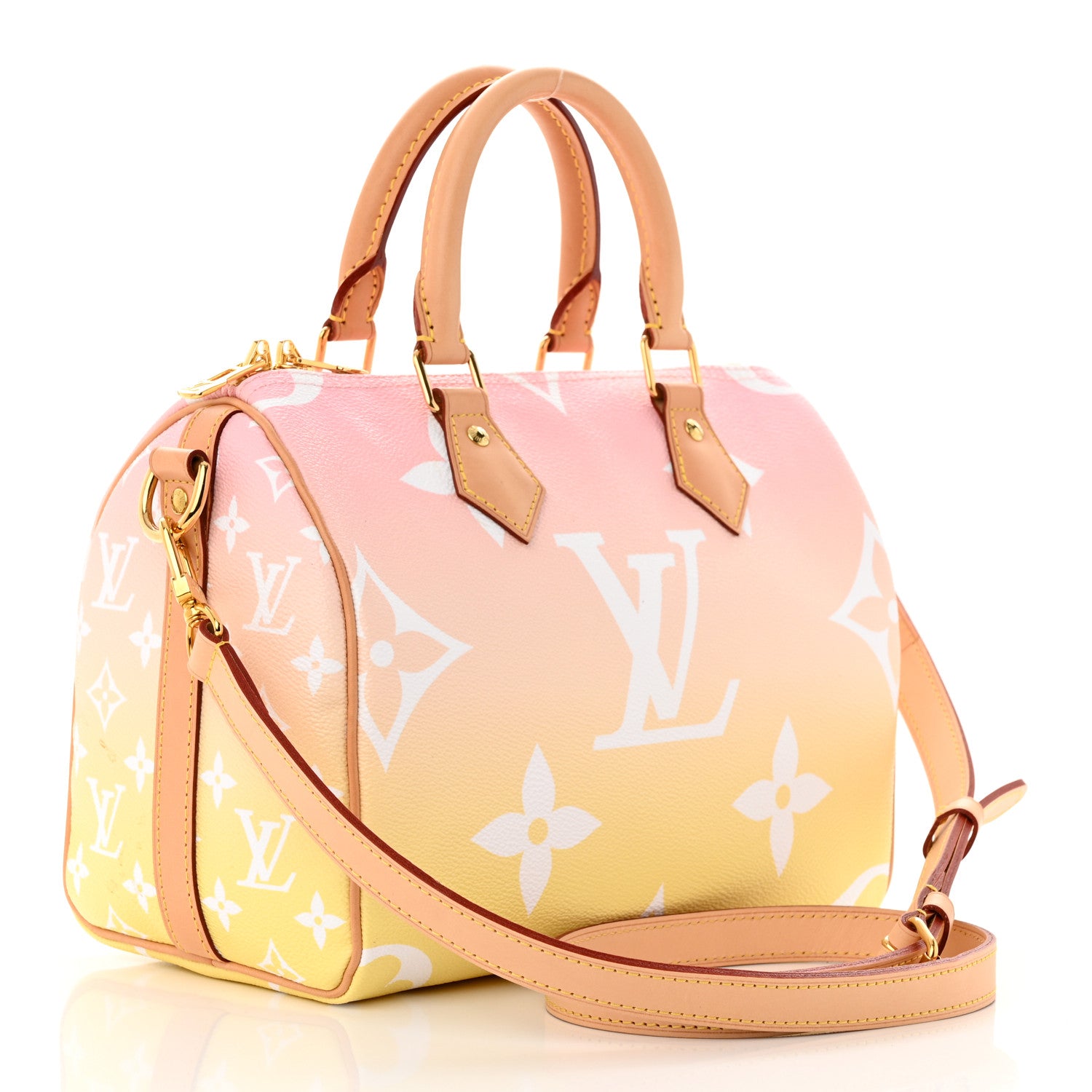 Louis Vuitton Monogram Giant By The Pool Speedy Bandouliere 25 Light Pink 3 of 9